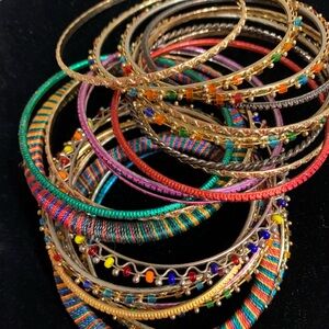 Colorful Women's Bangle Set stackers new